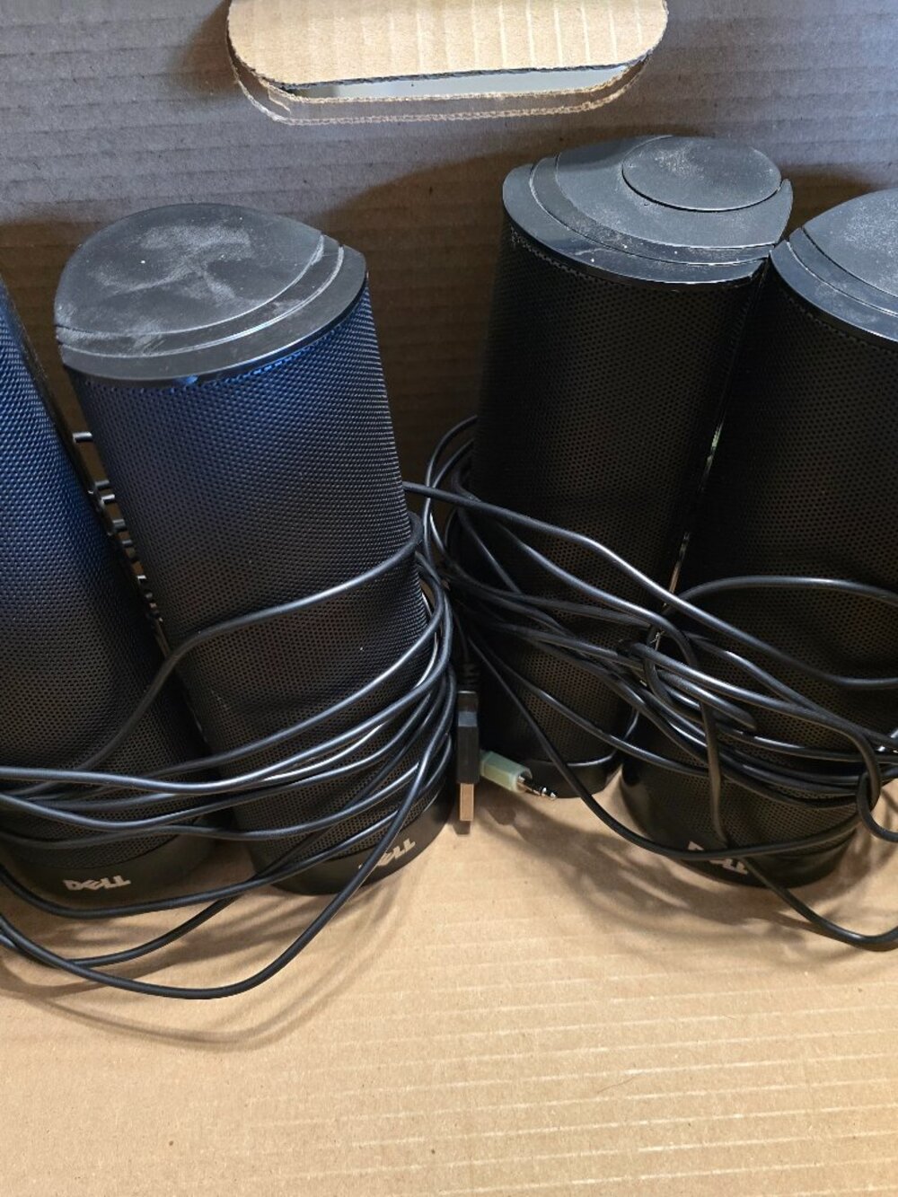Dell USB or AV Plug Desktop Computer Speakers Lot Of 4 Twin Pair Multimedia PC A